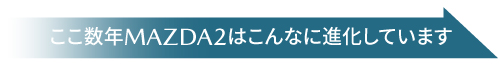 ここ数年MAZDA2はこんな進化をしています